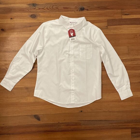 Chef Works White Button Down Shirt Mens Extra Large XL Restaurant Uniform NEW - Picture 3 of 9